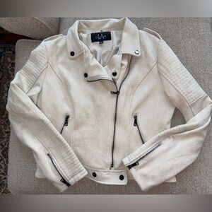 LA Coalition Cream Suede Jacket